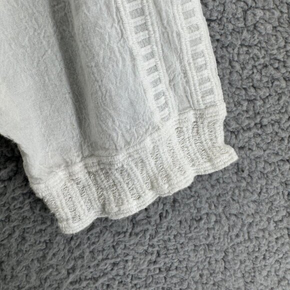 Orange Creek  Lace Shirt Zipper Front & Crochet Detailing  White Size Small - Picture 5 of 7